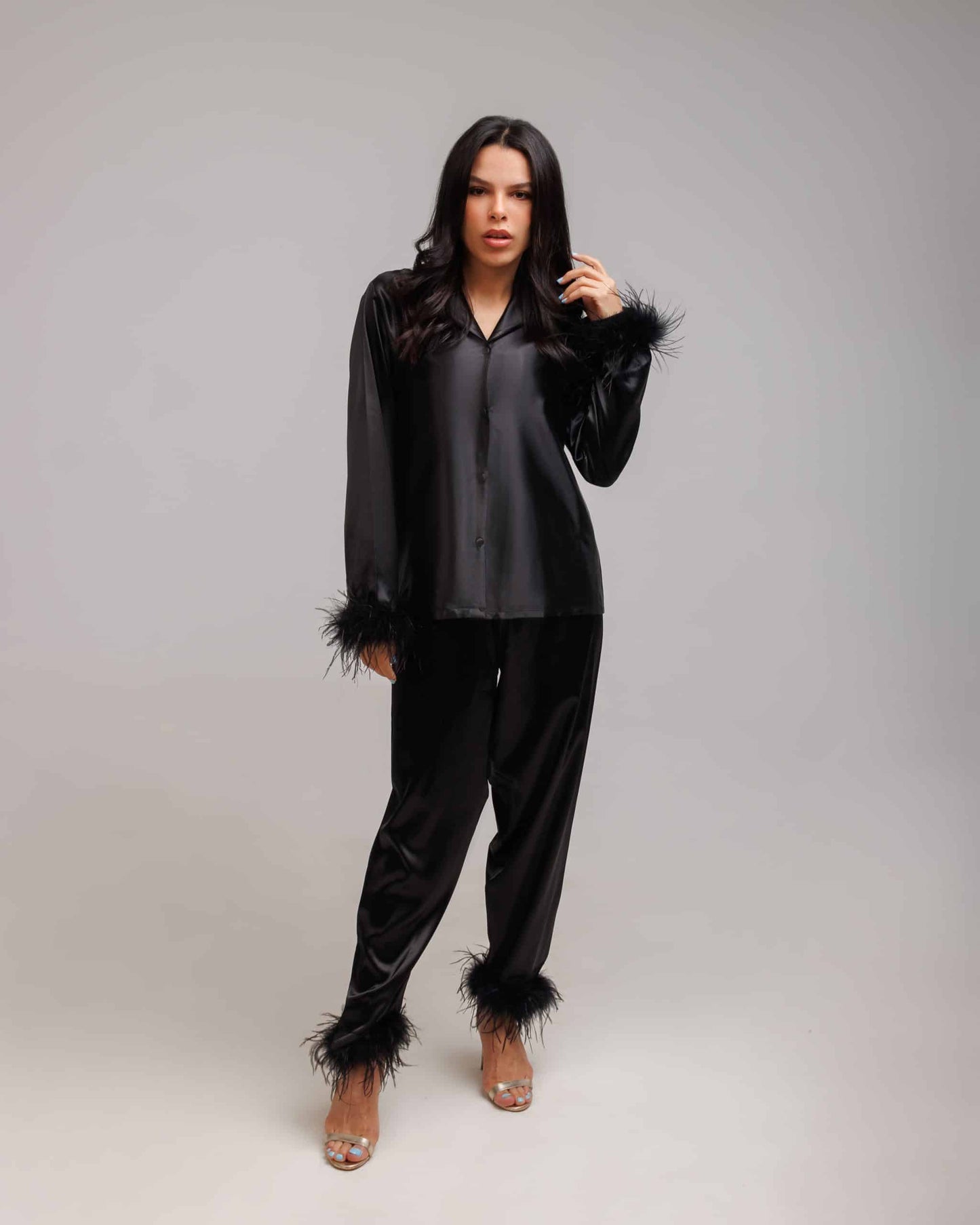 Black Feathers Pajama