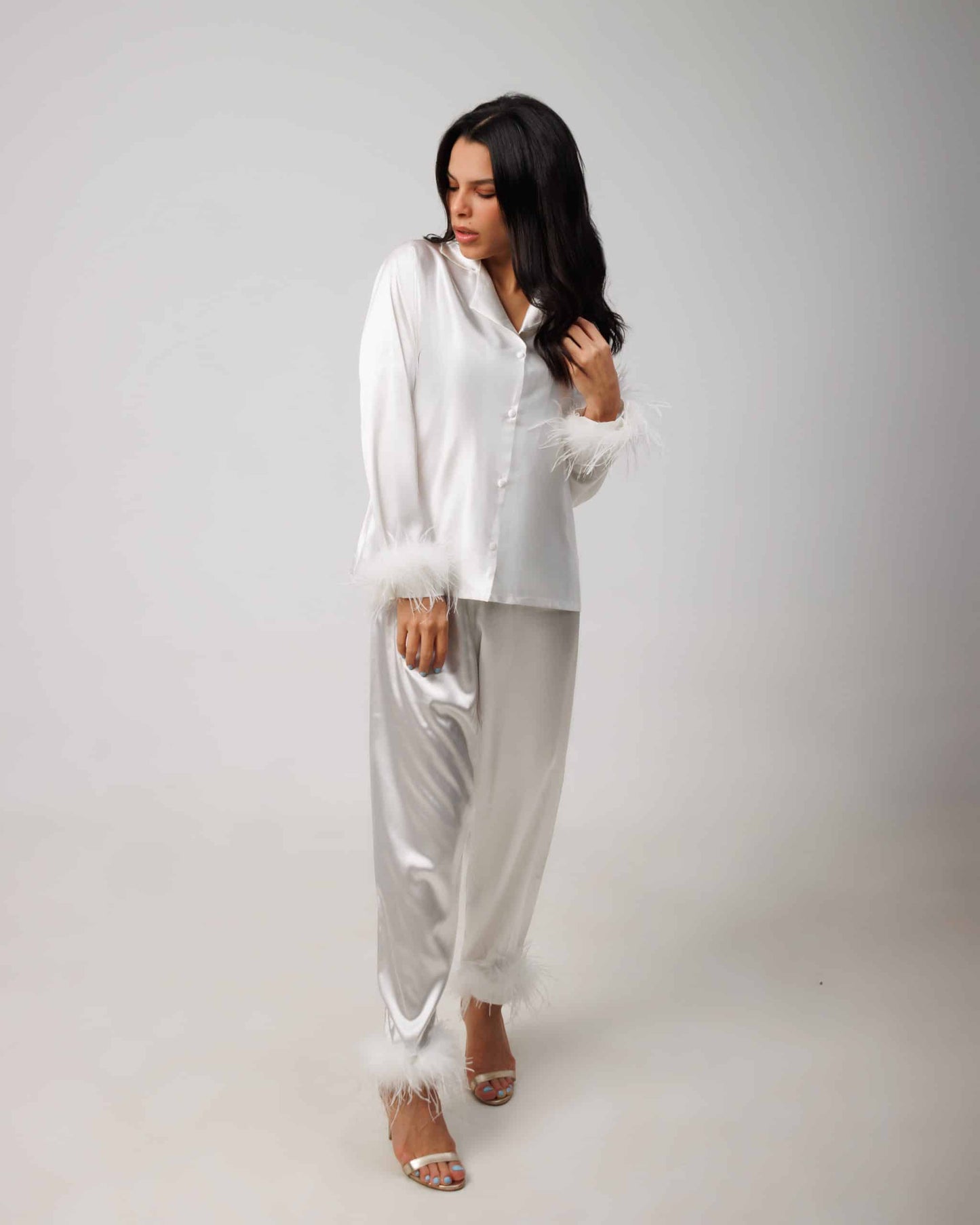 Ivory Feathers Pajama