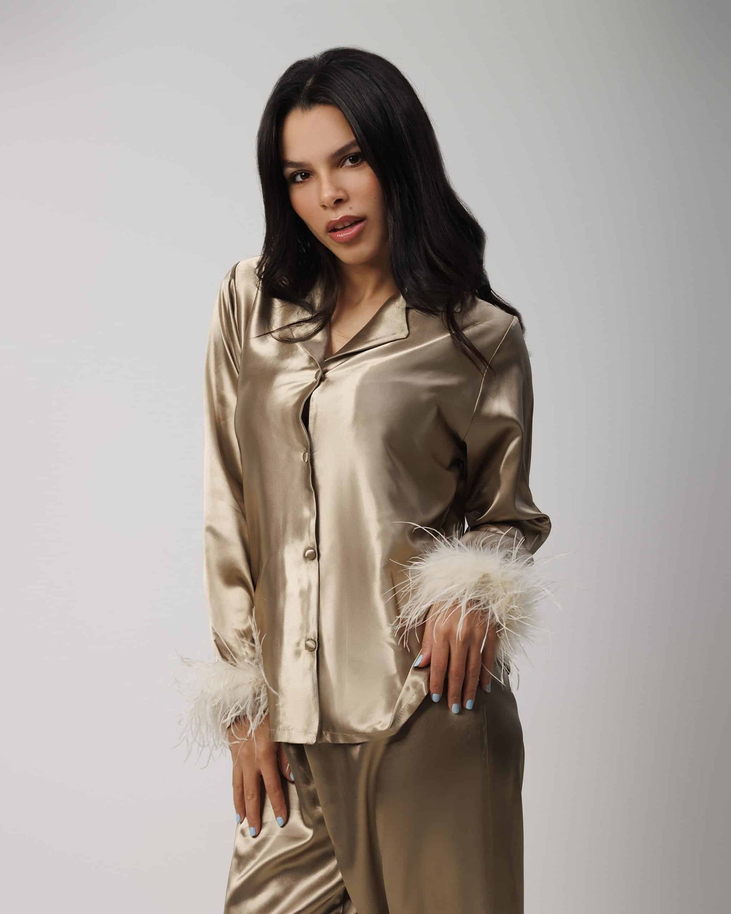 Champagne Feathers Pajama